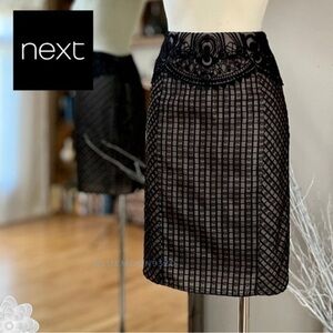 Next Signature Skirt Black Lace Exquisite UK 10 US 6 Like New